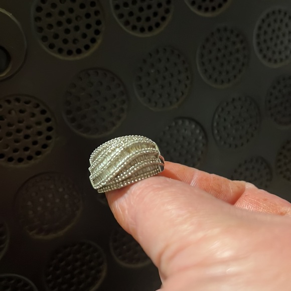 One carat diamond in silver - Picture 2 of 4